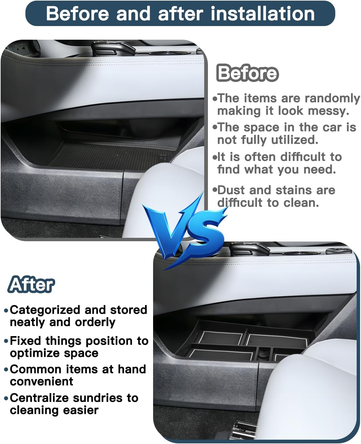 2021-2025 2026 Rogue Lower Console Organizer for 2026 Nissan Rogue Accessories ABS Under Console Organizer Compatible with 2021-2026 & 2026.5 Nissan Rogue S/SL/SV/Platinum//Rock Creek/Dark Armor