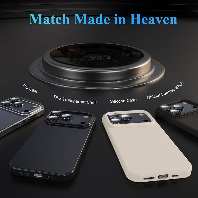 YWXTW Camera Lens Protector for iPhone 17 Pro/iPhone 17 Pro Max, Tempered Glass