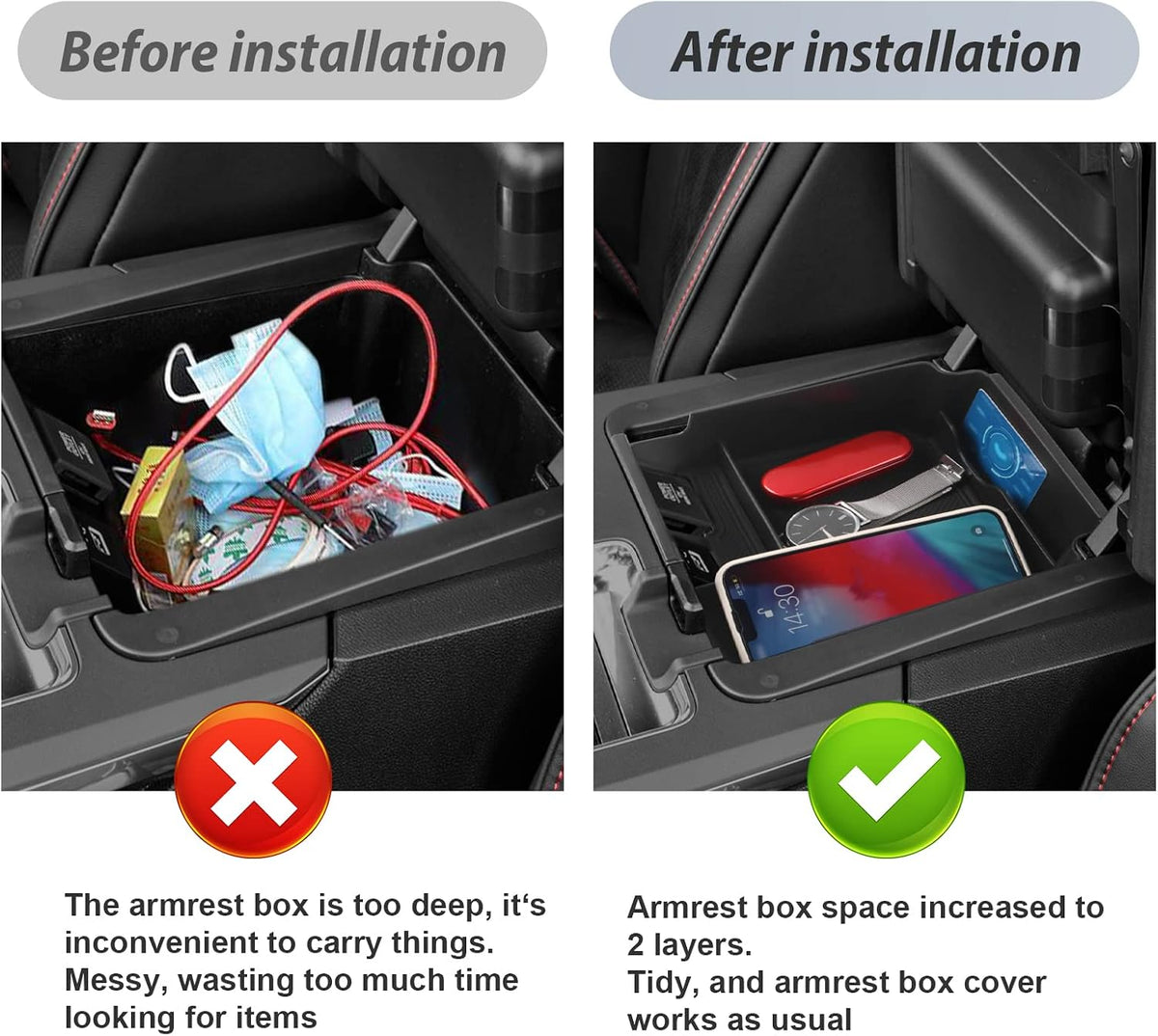 SKTU for 2022 2023 2024 Acura MDX Center Console Organizer 2022 2023 2024 MDX Console Organizer Tray 2024 MDX Console Tray 2024 MDX Accessories