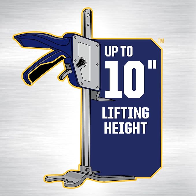 IRWIN Quick-Lift Construction Jack, Hand Lifting Jack Tool, Multifunctional, Lift up to 10" and Capacity 330 lbs (IRHT83100)