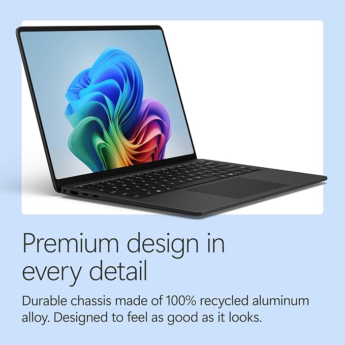 Microsoft Surface Laptop (2026), 13.8-inch Premium Performance Laptop, Snapdragon X2 Elite Processor, Touchscreen Display, 16GB RAM, 512GB SSD Storage, Windows 11 Copilot+ PC Built for AI, Black