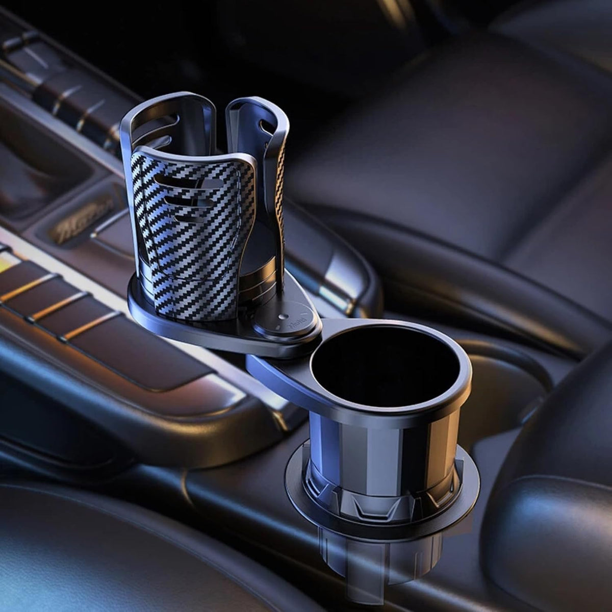Car Cup Holder Expander Adjustable Base for Toyota Prius Hatchback (2023-), 2 in 1 Dual Layer Cup,Holder Large Capacity Storage 360 Degree,Space-Saving