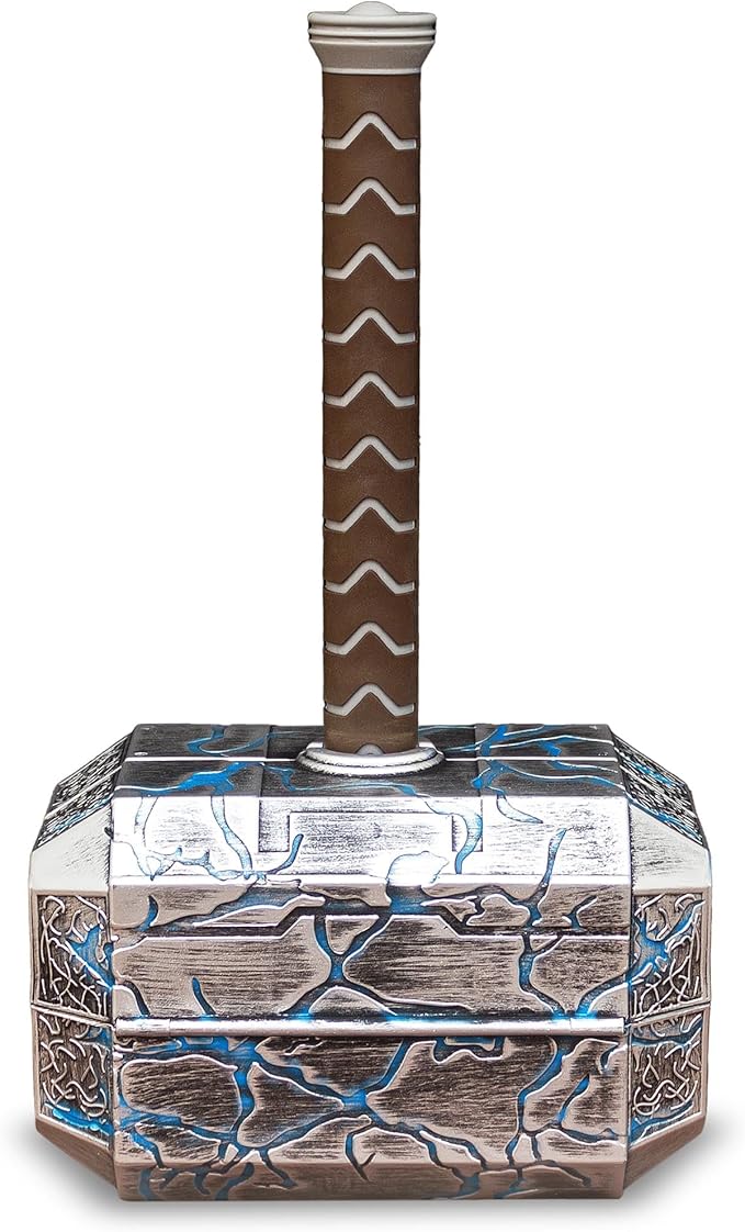 Marvel Mighty Thor's Hammer Mjolnir 91-Piece Tool Set, All-In-One Kit | Gadgets Include Screwdrivers, Wrench, Hammer, Pliers, Hook Sets, and More
