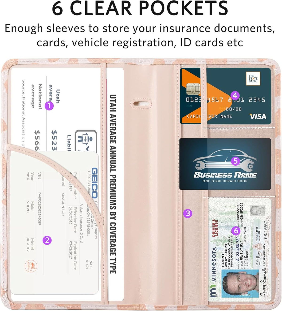 CoBak Car Registration and Insurance Holder