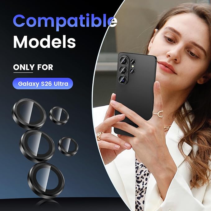 Tensea (3+2PCS Compatible with Samsung Galaxy S26 Ultra Camera Lens Protector