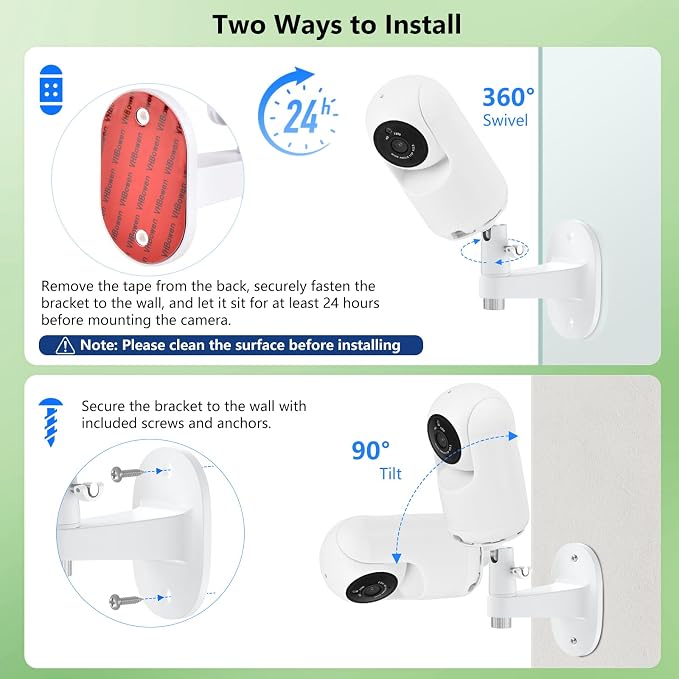 Adhesive Baby Monitor Wall Mount Compatible