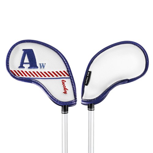 Big Teeth Golf $100 Lucky Bill Iron Headcover, One Hundred Dollar Golf Iron Club Head Cover 10pcs（4-9,Pw,Aw,Sw,Lw）