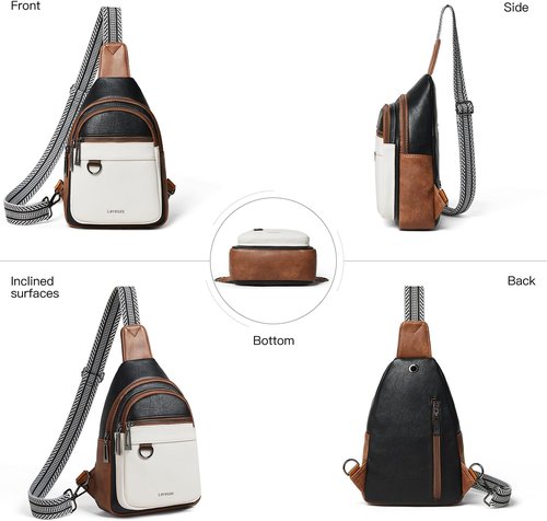 Leresas 7L Sling Bag - Vegan Leather Crossbody Purse | Anti-Theft Travel Backpack for Men & Women