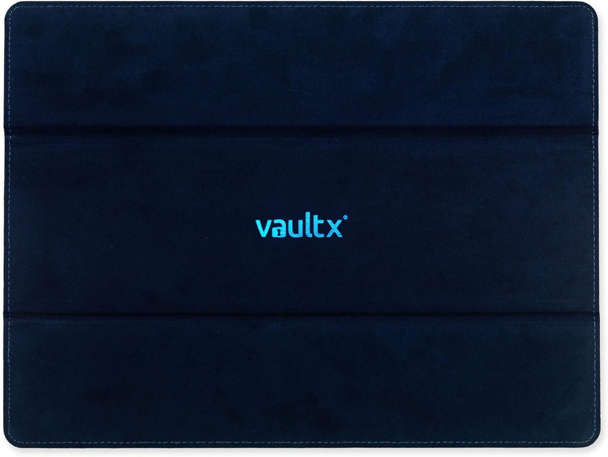 Vault X Trading Card Storage Box - Premium Exo-Tec Material, Detachable Magnetic Lid & Organizers | Blue