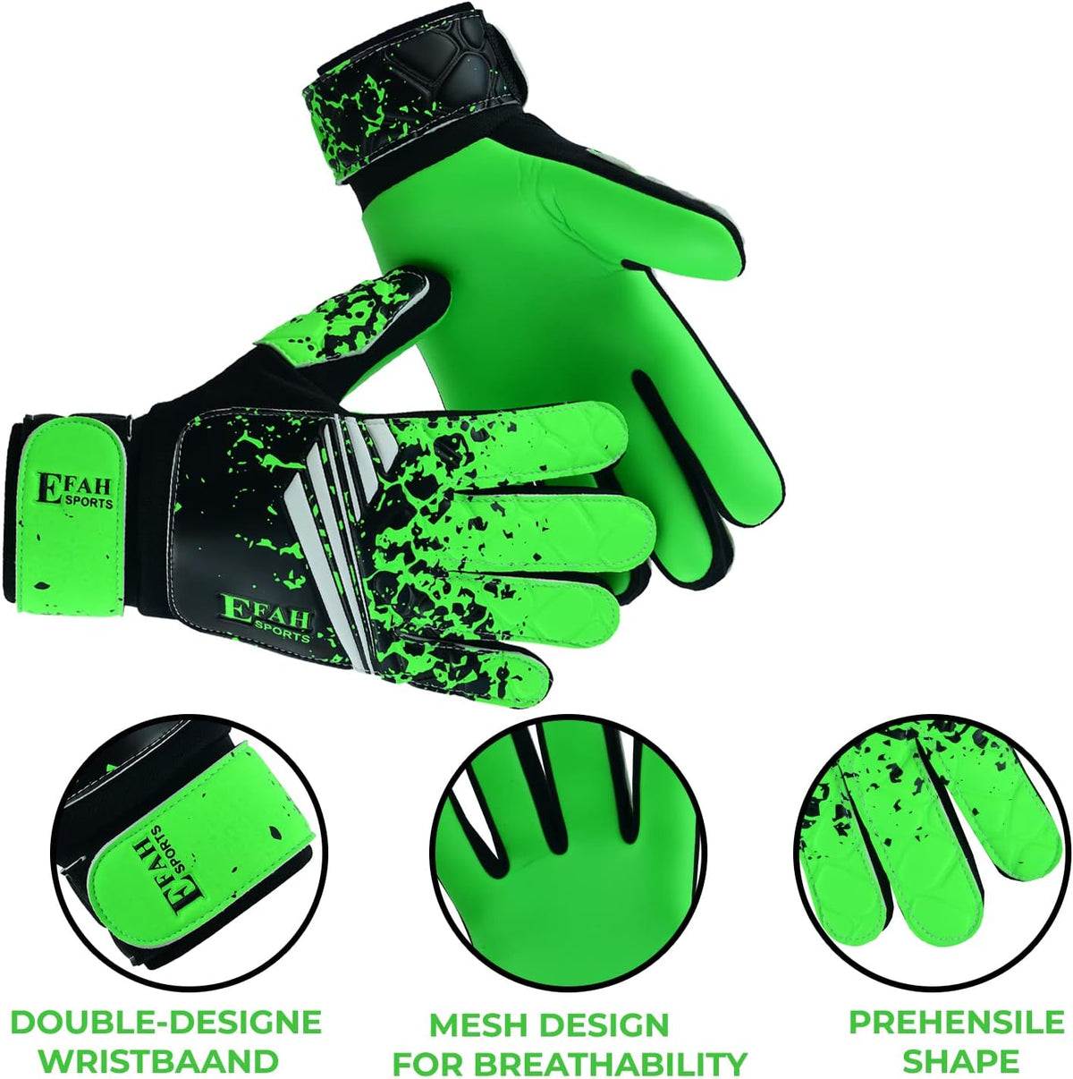 Regine Switzerland Soccer Goalkeeper Gloves - Strong Grip for Kids & Youth | Durable Football Goalie Gear