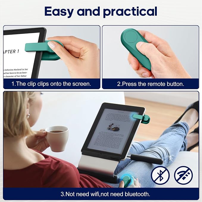 Page Turner for Kindle Paperwhite Oasis Kobo eReaders, Camera Camcorder Remote