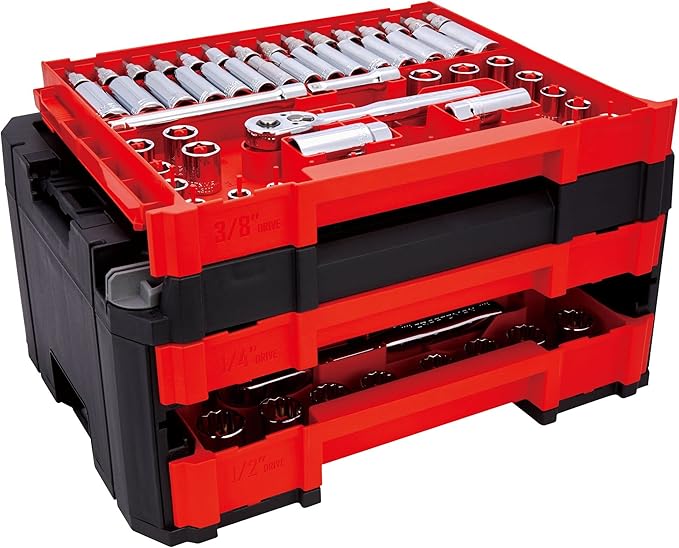 CRAFTSMAN Socket Set, 262-Piece Mechanic Tool Set, 1/4", 3/8", 1/2" Drive, SAE / Metric, (CMMT45307)