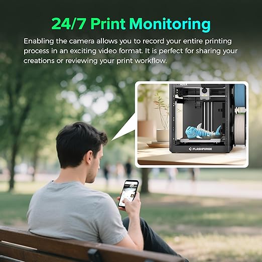 FLASHFORGE Camera Kit for Adventurer 5M/Pro/AD5X 3D Printer, Real-time and