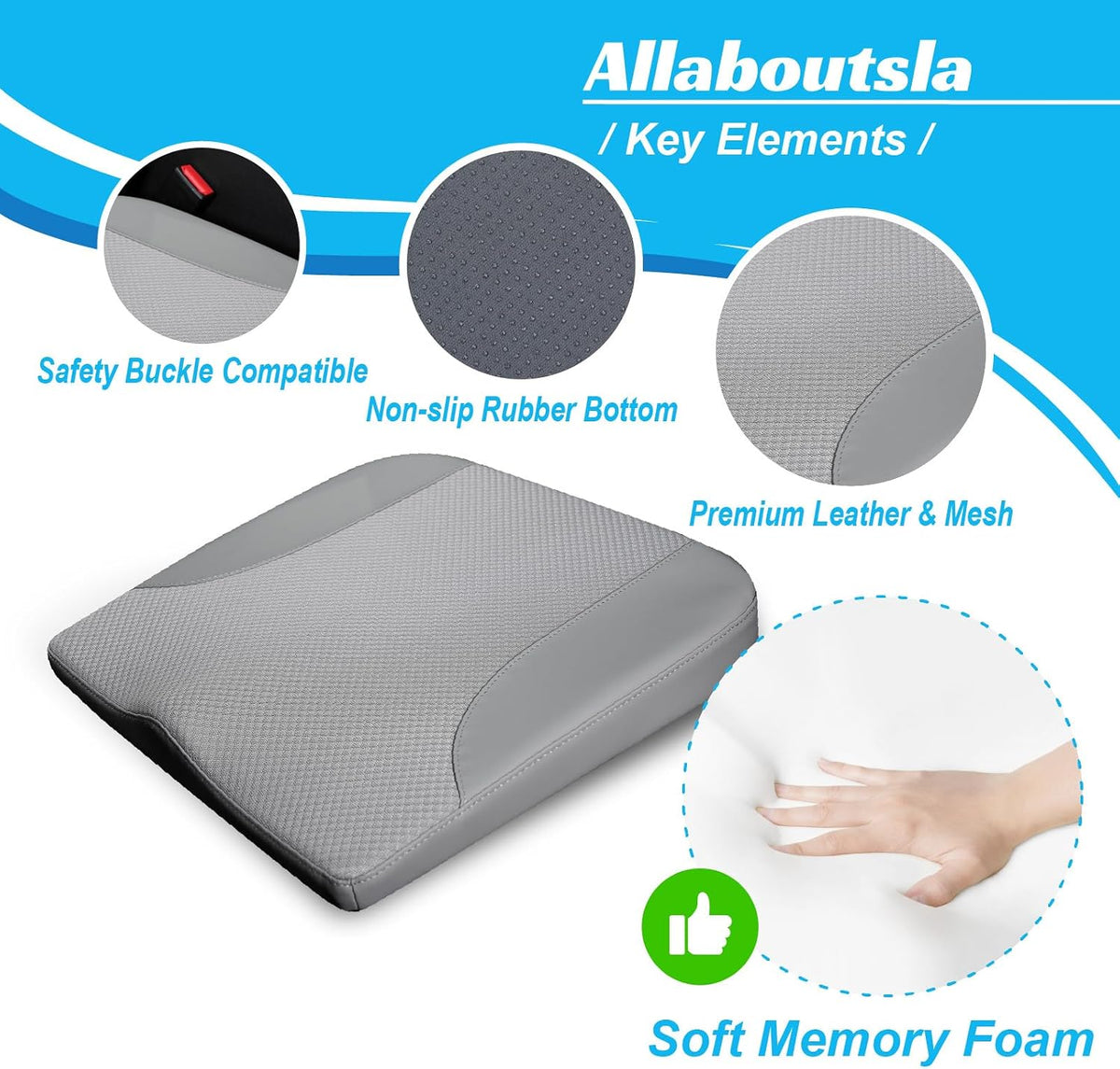 Allaboutsla Car Seat Cushion, Car Seat Cushions for Long Driving