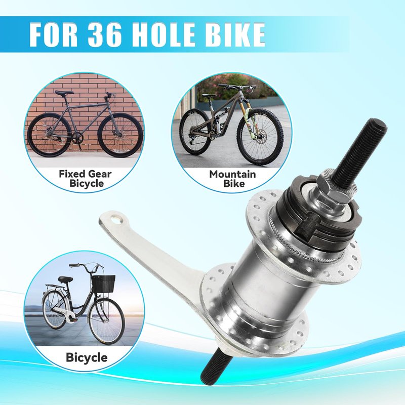 VTORFUN Bicycle Coaster Brake Hub, 36 Hole Bike Brake Rear Hub,Easy Installation Backwards Brake, Bike Rear Hub for Fixed Gear Bicycle, MTB Bike