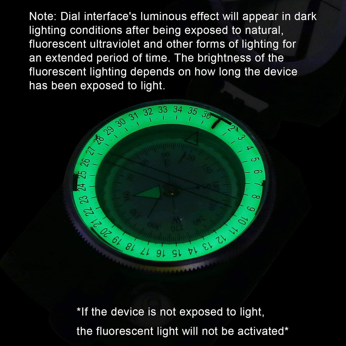 Sportneer Multifunctional Compass - Army Green & Black with Inclinometer for Camping & Backpacking