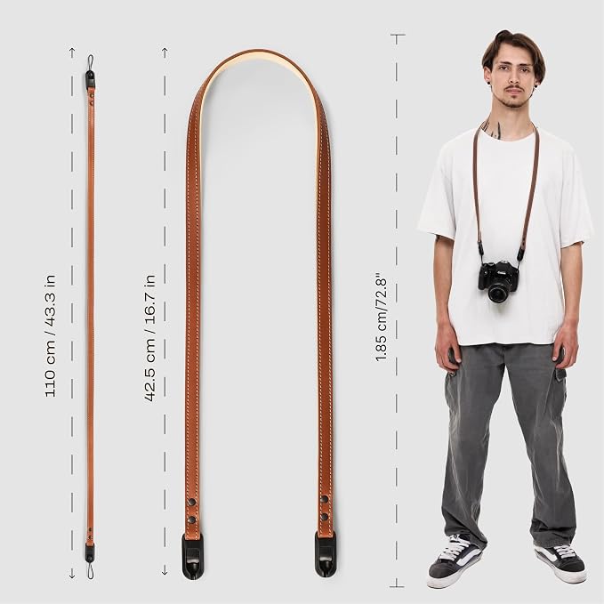 C Coiro Thin Leather Camera Strap
