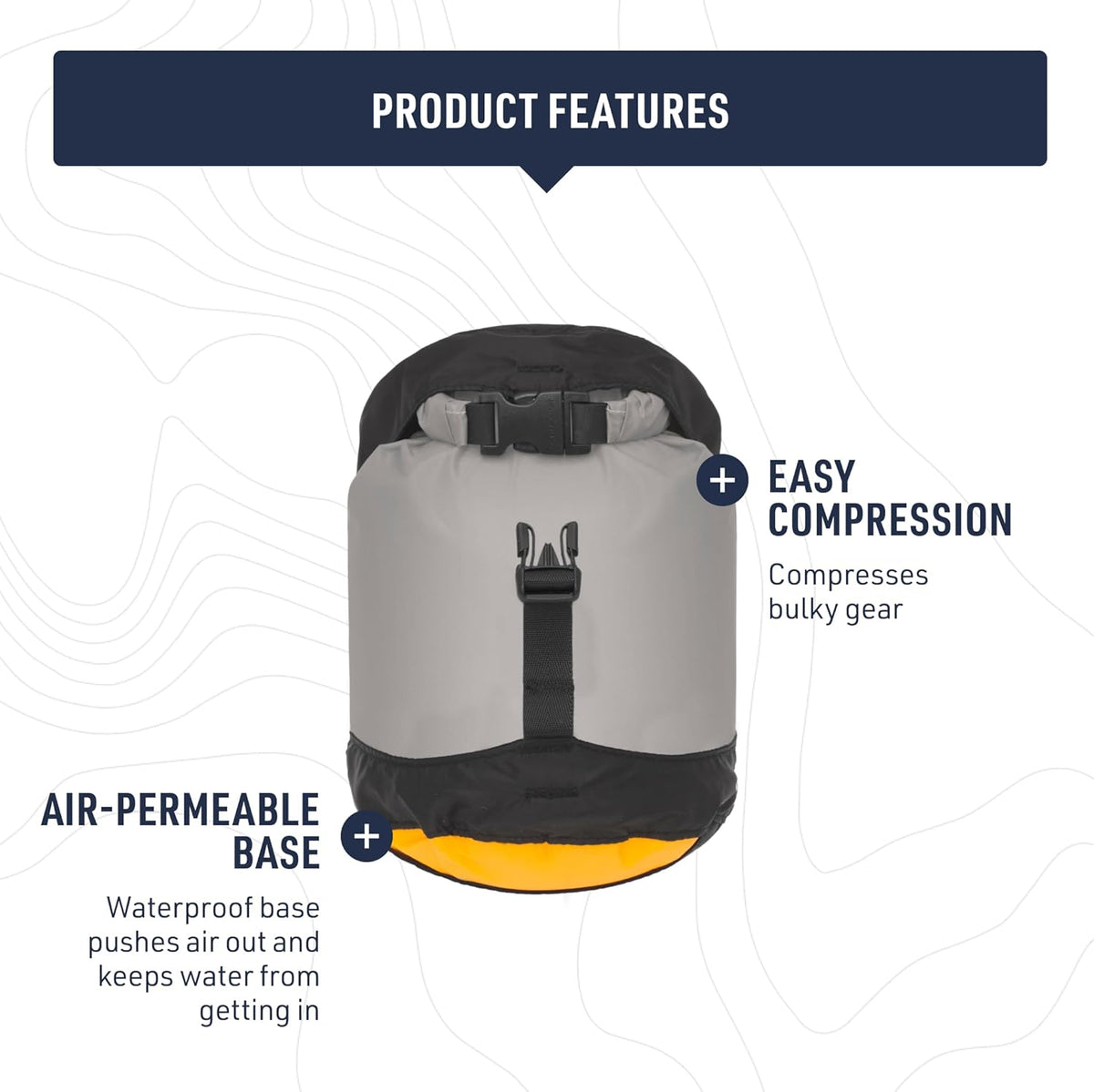 Sea to Summit eVac Compression Dry Bag - Ultra-Lightweight Waterproof Storage, 3L, Atoll Blue