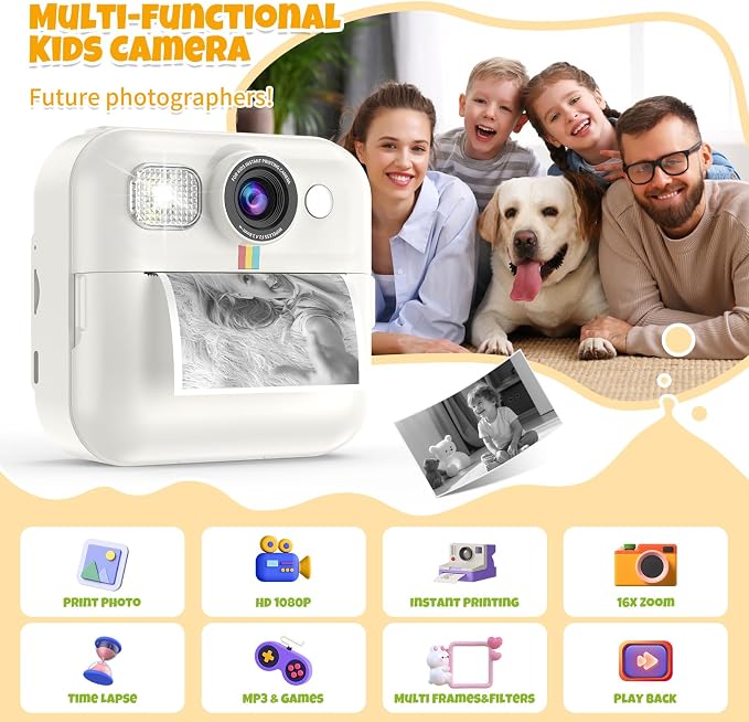 Kids Camera Instant Print Birthday Gifts
