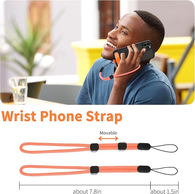 CACOE Phone Lanyard 2 Pcs-1 Pcs Adjustable Neck Strap, 2 Pads, Universal