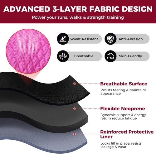BAGAIL 10 lb Weighted Vest - Black | Ankle & Wrist Weights 2 lb - Pink for Enhanced Workouts