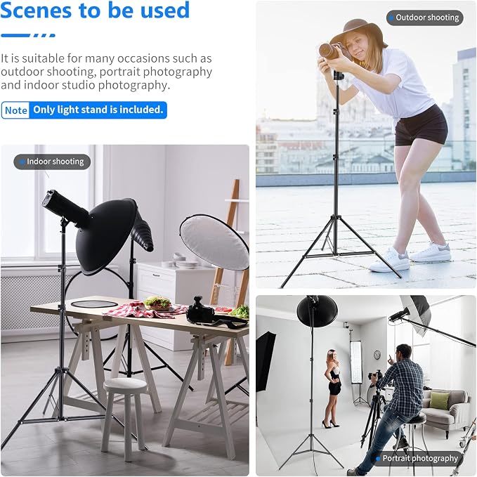 Neewer 6.23 Feet/190CM Aluminum Light Tripod Stands