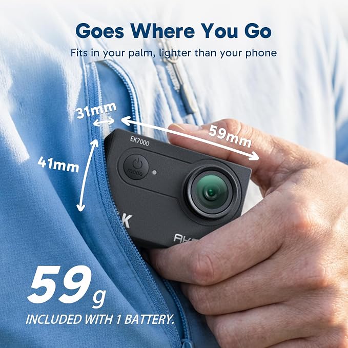 AKASO EK7000 4K30FPS 20MP WiFi Action Camera