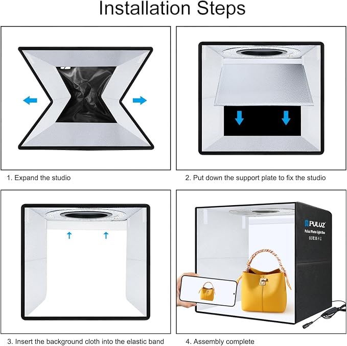 PULUZ Light Box Photography, 20x20 inch Portable Photo Studio Light Box