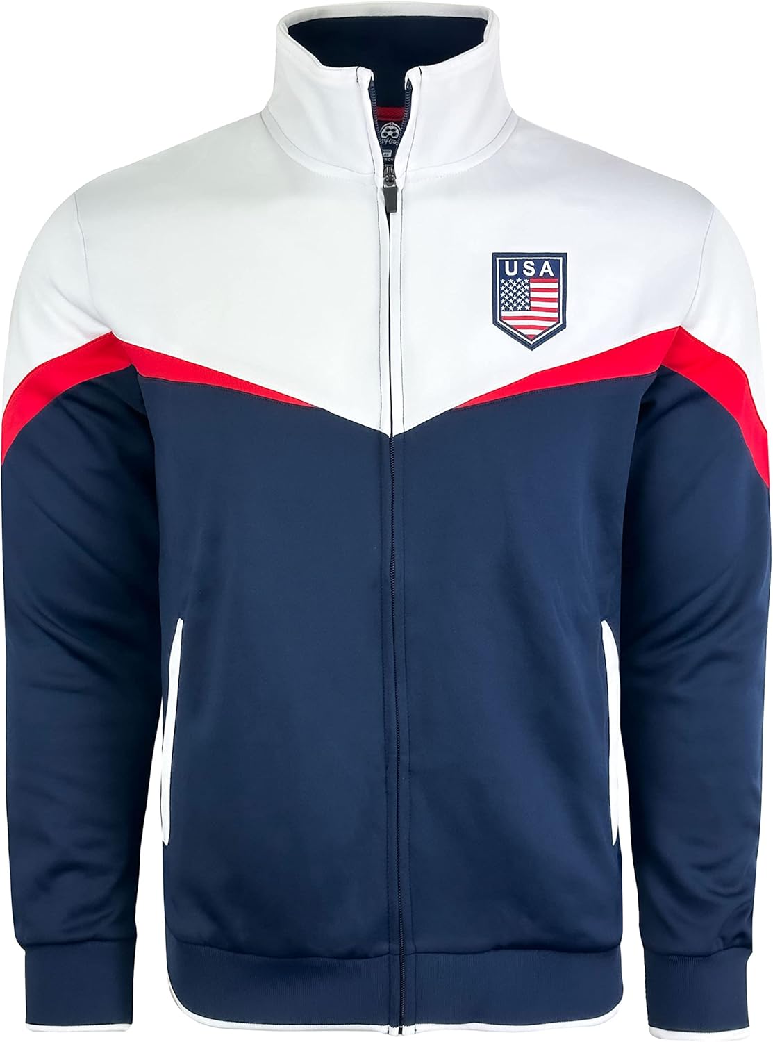 USA Boy's Track Jacket - Youth Full Zip Sweater with Zipper Pockets | Comfortable Fit