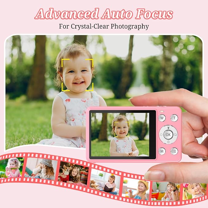 Digital Camera, FHD 4K 64MP Point and Shoot Kids Digital Camera