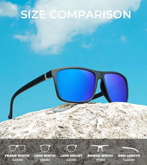 KALIYADI Polarized Sunglasses - UV Protection for Men & Women | Ideal for Driving, Fishing & Golf (3 Pack)