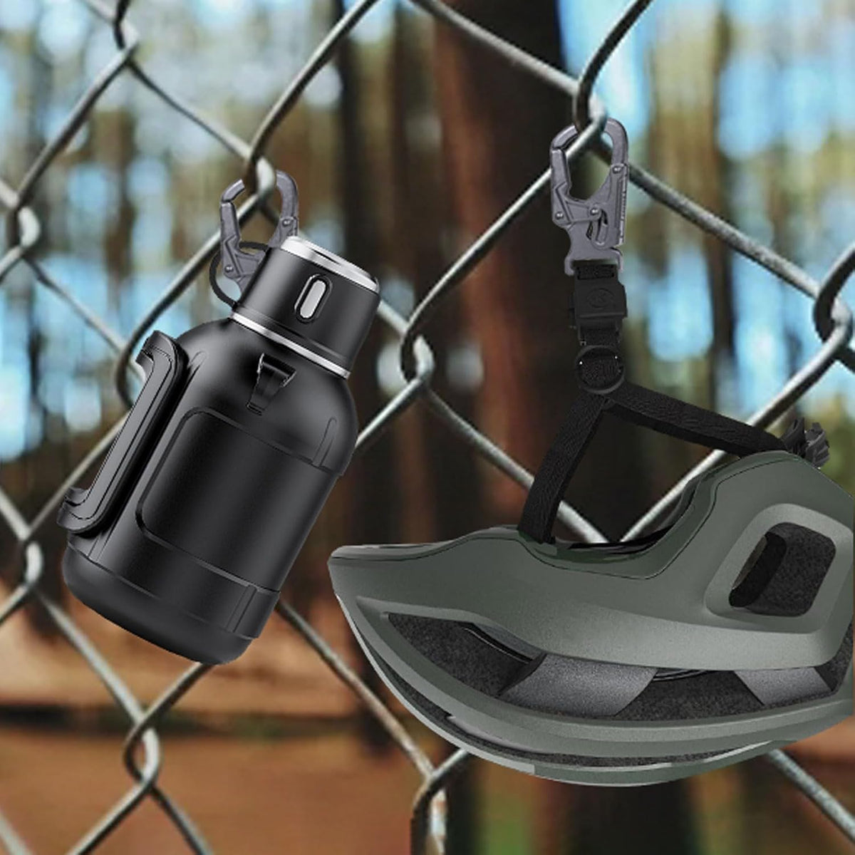 Ahiller Carabiner Clip, Dual Lock Keychain for Daily Use
