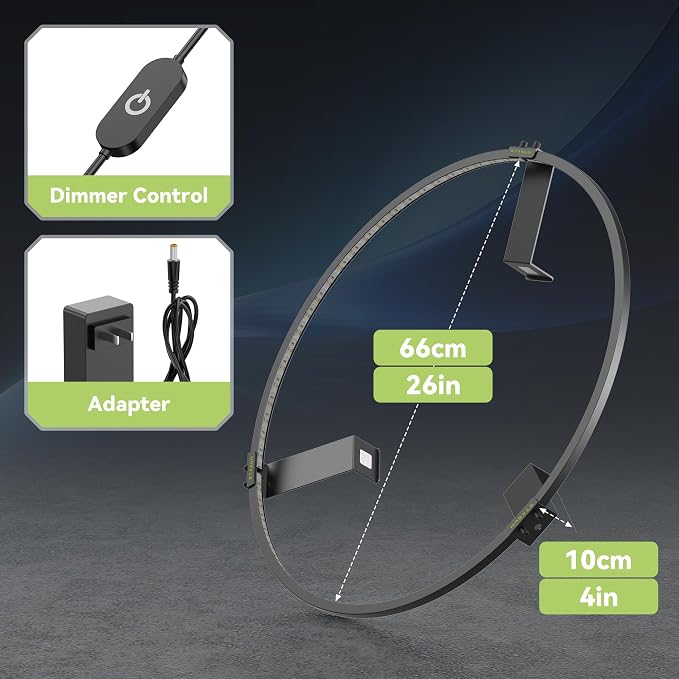 STASUN 360° Dartboard Ring Light, Dimmable Magnetic LED Dart Board Lighting