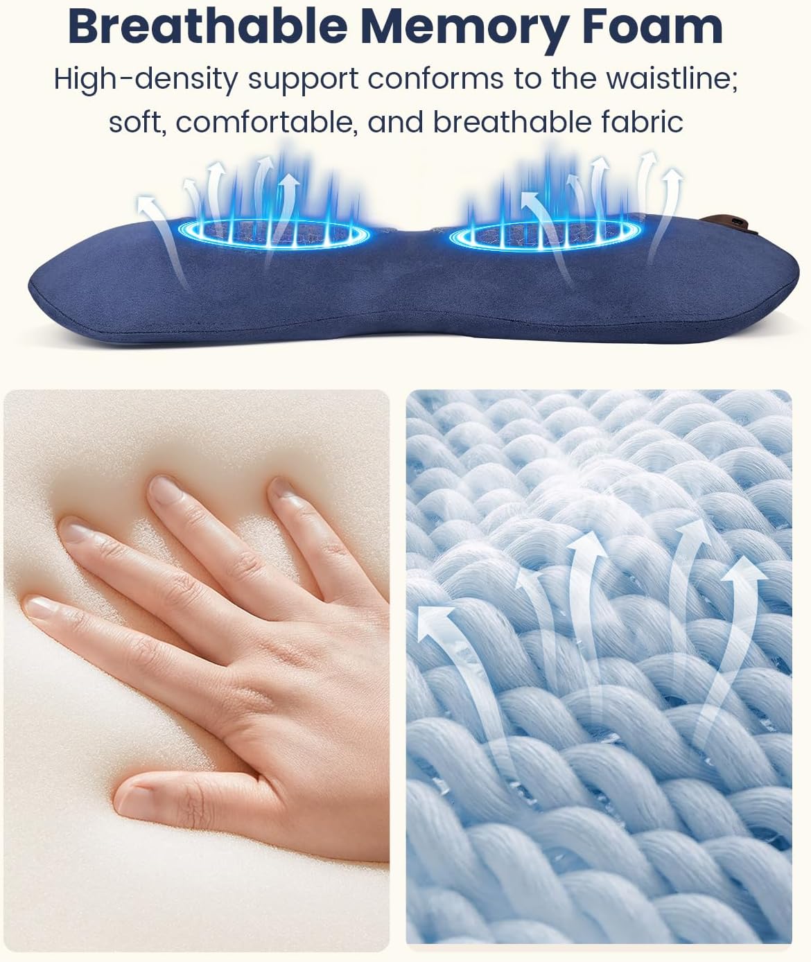 3-in-1 Wireless Lower Back Massager with Heat, Air Compression & Vibration