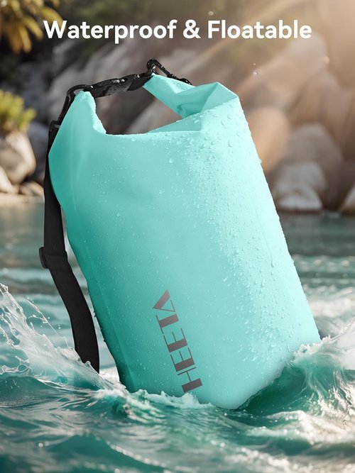 HEETA Waterproof Dry Bag - Lightweight Roll Top Storage Backpack with Emergency Whistle | 5L/10L/20L/30L/40L
