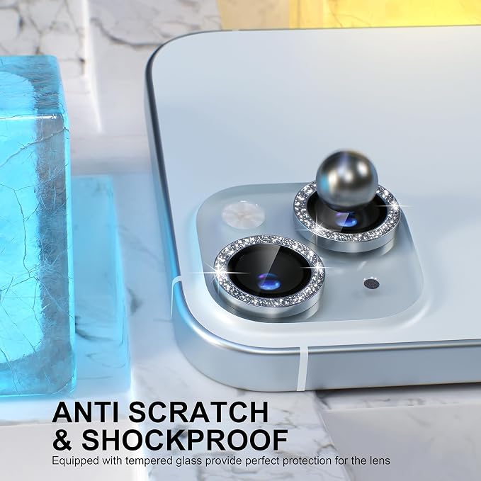 Choiche Compatible for iPhone 15 /iPhone 15 Plus Camera Lens Protector Bling