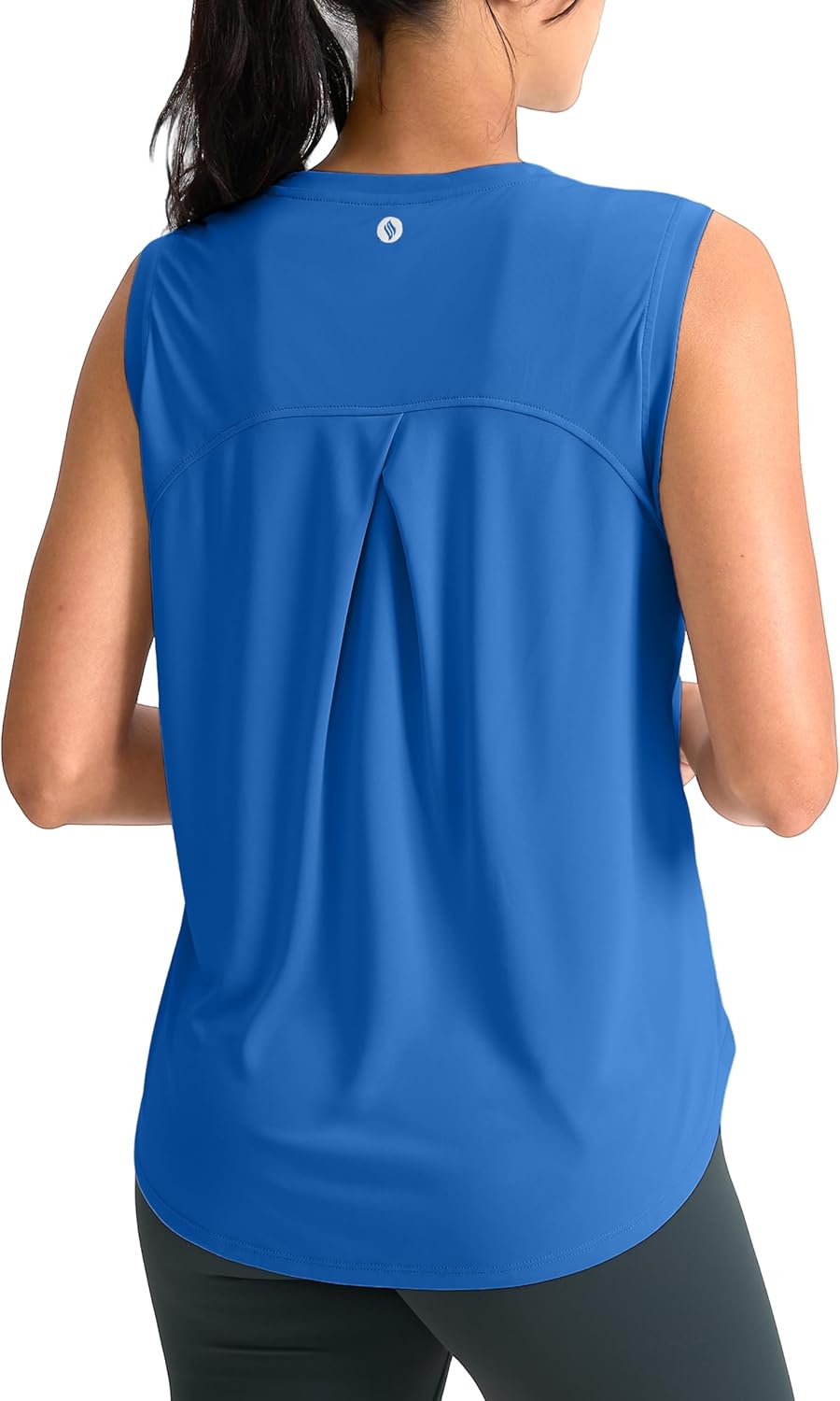 SANTINY Women's Sleeveless Workout Tops - Breathable Lightweight Athletic Tank for Yoga & Tennis