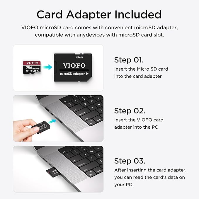VIOFO 256GB Industrial Grade High Endurance microSDXC Card