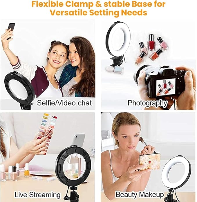 Video Conference Lighting Kit, Ring Light Clip on Laptop Monitor