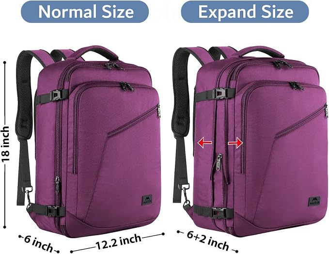 MATEIN Carry on Backpack for Women, 27L Flight Approved Backpack for Teacher