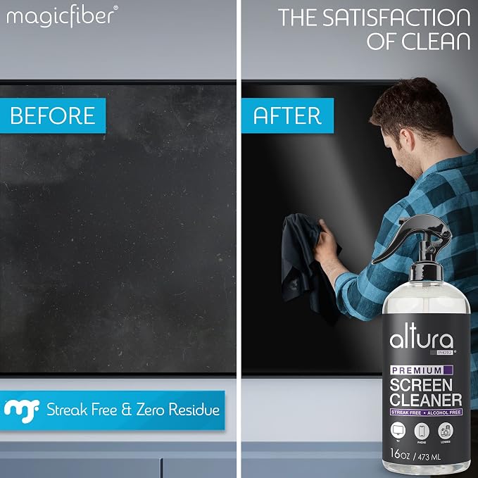 Screen Cleaner Spray & Wipe Kit Computer Screen Cleaner + 2 Microfiber Cleaning