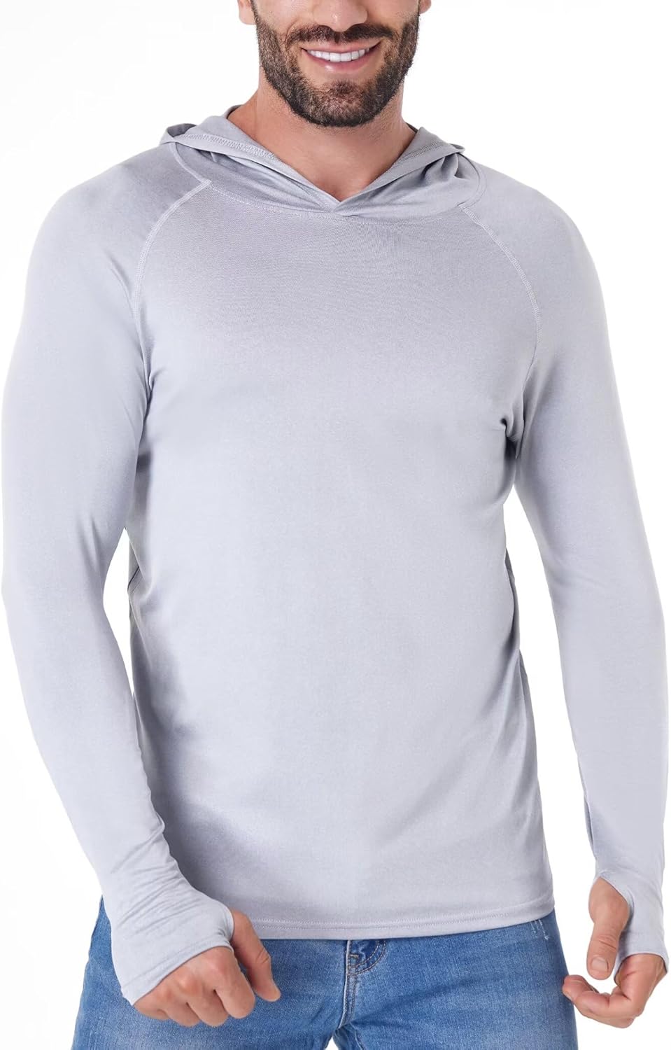 OYGSieg Men's Athletic Hoodies - Long Sleeve Fishing Shirt with UPF 50+ UV Sun Protection | Stylish & Functional