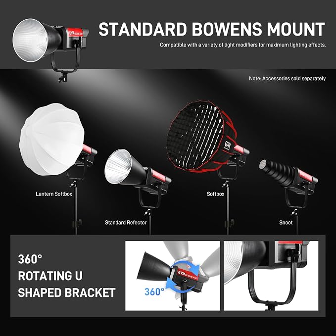 GVM Photography Lighting 300W Bi-Color Studio Lights
