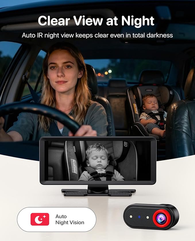 Luckview BM5 MAX 1080P HD Dual Baby Car Camera