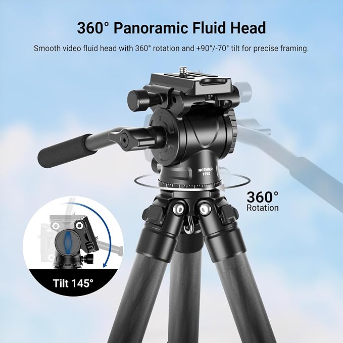 NEEWER Carbon Fiber Desktop Mini Tripod