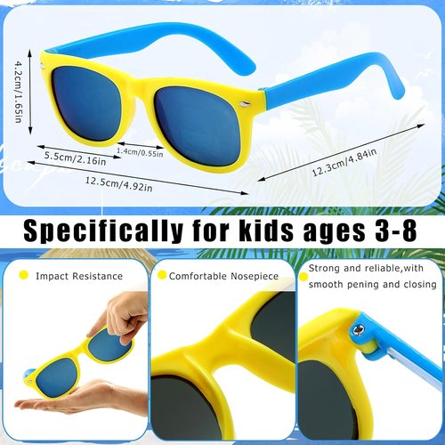 GoodUping Kids Sunglasses - UV Protection 6-Pack | Perfect Party Favors for Ages 3-6