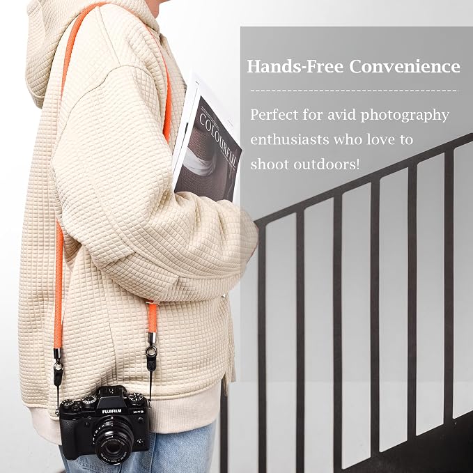 VOVMOEYA Nylon Braided Camera Rope Strap, Camera Neck Shoulder Strap