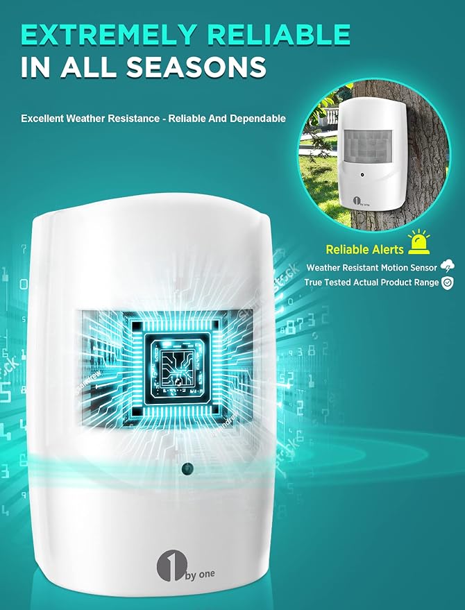 1byone Driveway Alarm, Home Security Alert System