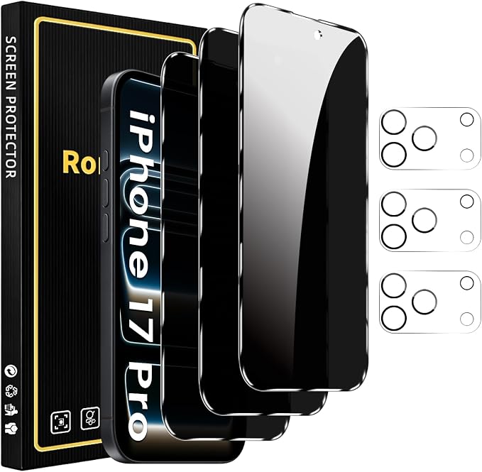 Romkasi 3 Pack Privacy Screen Protector