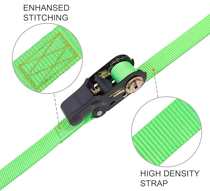 Ayaport Endless Ratchet Strap Ratcheting Tie Down Motorcycle Car Roof Rack Trailer Cargo Straps